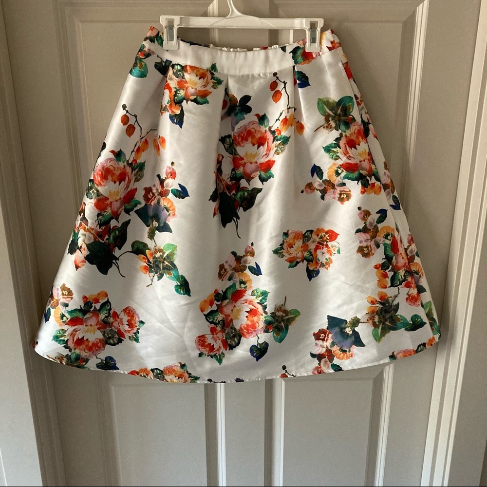 Modest Floral Special Occasion Skirt